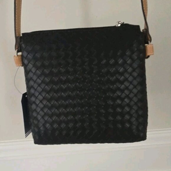 Nautica Crossbody Strait on Woven Black Multi bag - Picture 6 of 9